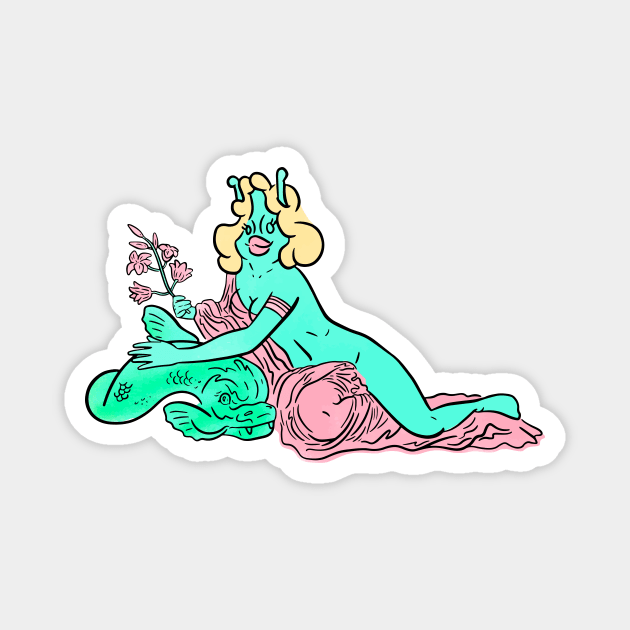 Gilly Serpent Goddess Magnet by Sasha Banana 