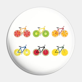 Fruit Wheels MTB Cycling Pattern For Bike Lovers And Cyclists Pin