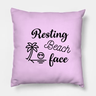 Resting Beach Face Pillow