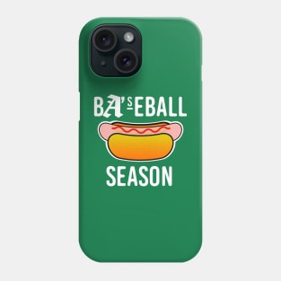 Baseball Season - Hotdog (white) Phone Case