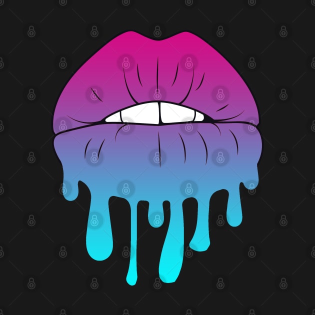 Vaporwave Dripping Lips Teeth by aaallsmiles