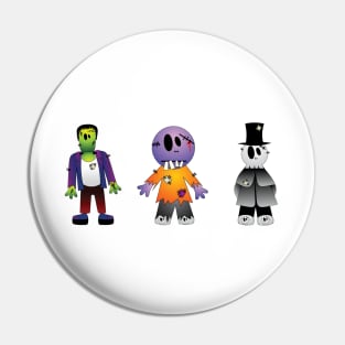 Three Monsters Pin