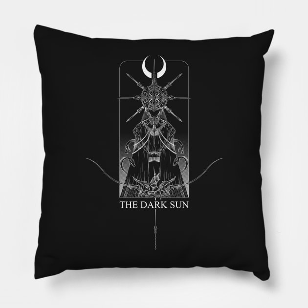 The Dark Sun Pillow by RhunaArt