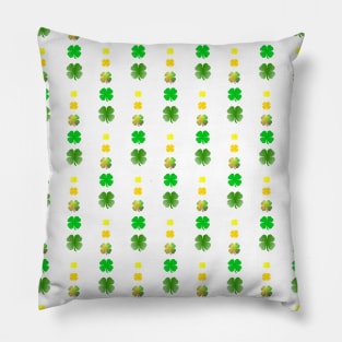 FOUR Leaf Clover - St Patricks Day Art Pillow