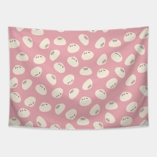 Cute Dumplings Print on Pink Background Tapestry