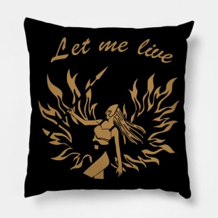 Let me Live gold - Claire Redfield Pillow