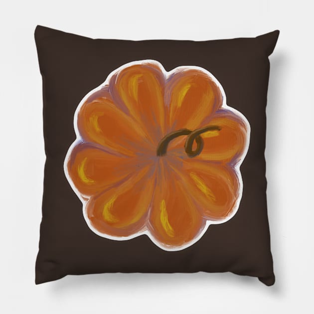 Pumpkin in Oil Pillow by CorrieMick