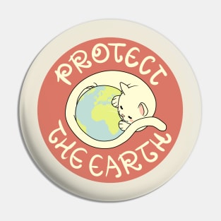 Mom Cat - Protect the Earth Pin