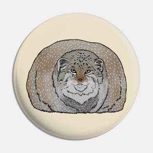 Round Pallas Cat Pin