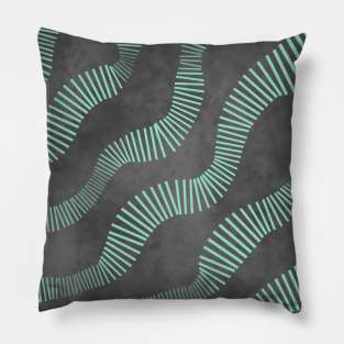 Gray Bali with lines Pillow