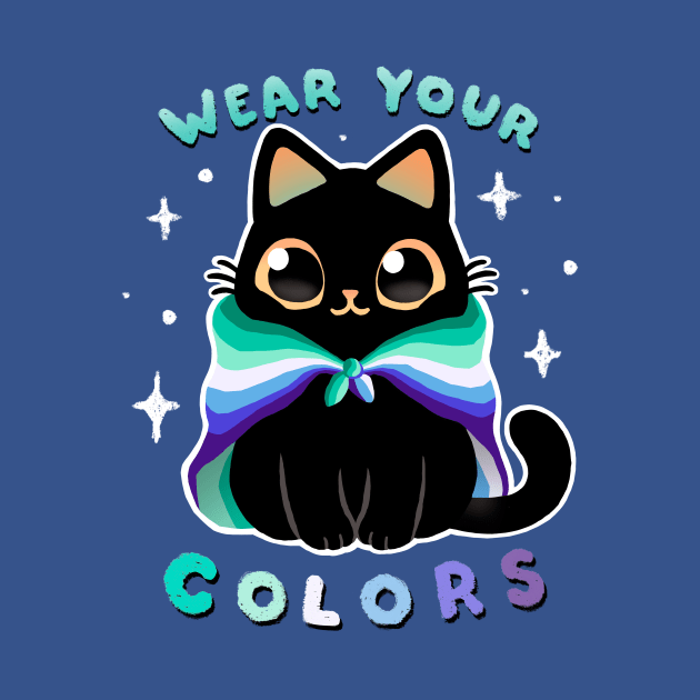 MLM LGBT Pride Cat - Kawaii Rainbow gay Kitty - Wear your colors by BlancaVidal