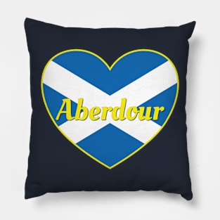 Aberdour Scotland UK Scotland Flag Heart Pillow