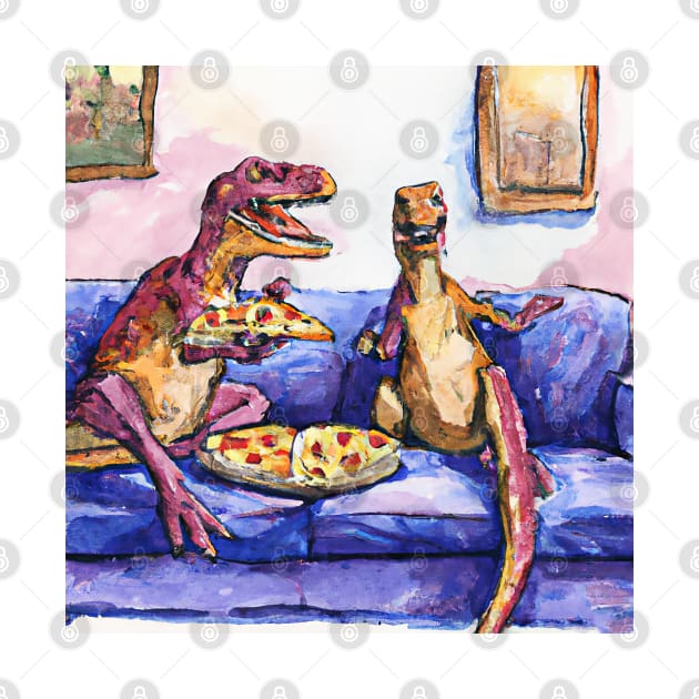 T-Rex Pizza party by TrexAmbassador