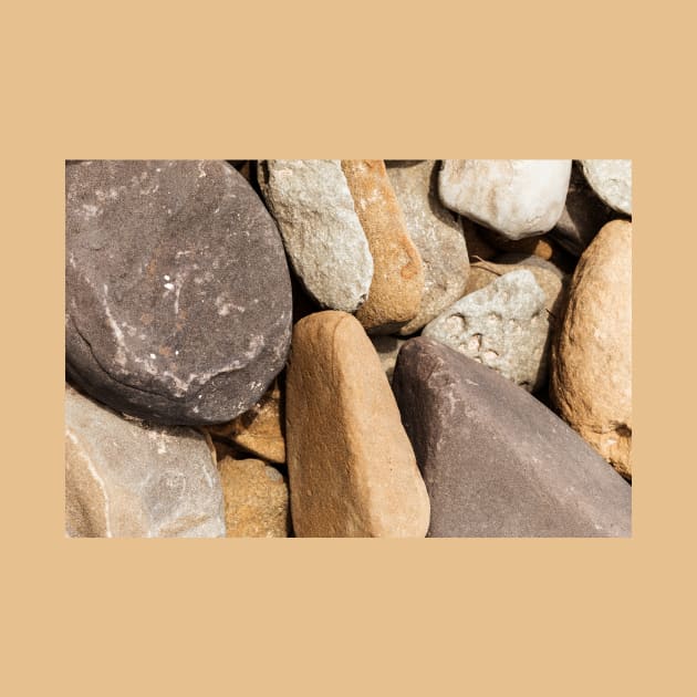 Cobble Stone High On Beach Edge by textural