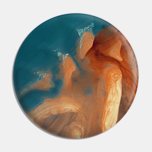 Abstract Seaside Pin by waltzart