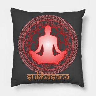 Sukhasan yoga pose Pillow