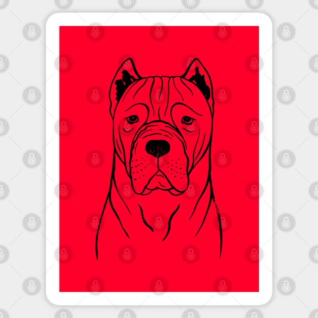 Cane Corso Red And Black Cane Corso Sticker Teepublic