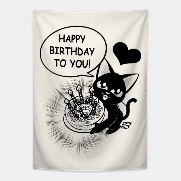 Birthday cake Tapestry by BATKEI