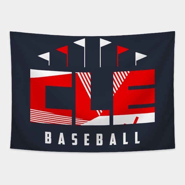 CLE Baseball Ballpark Tapestry by funandgames