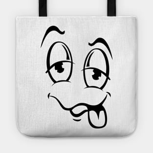 Smiley Funny Cartoon Dizzy Face Tote