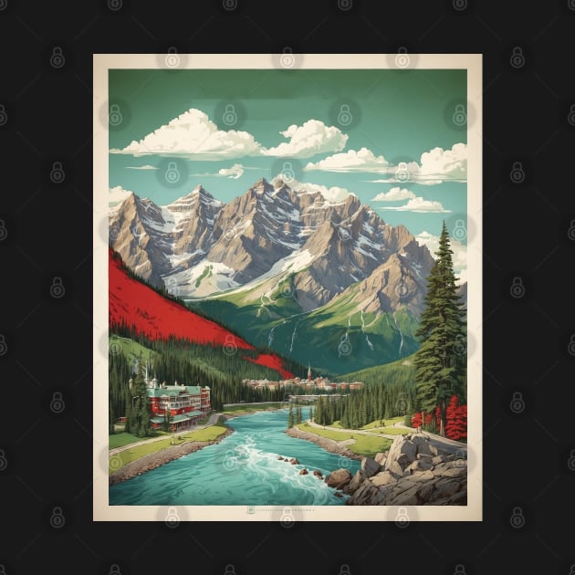 Banff Alberta Canada Vintage Poster Tourism by TravelersGems