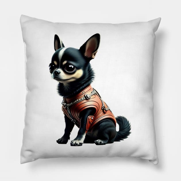 Chihuahua gentleman Pillow by IDesign23