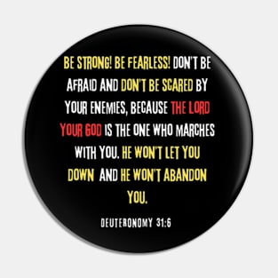 Deuteronomy 31:6 Pin