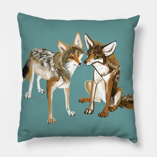 Coyote in love #3 Pillow