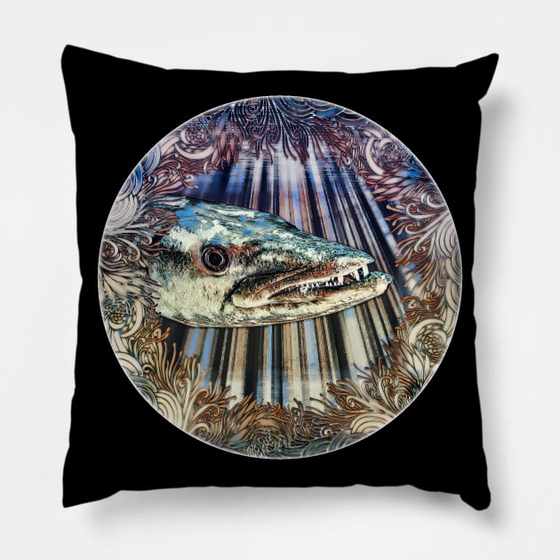 Barracuda underwater Pillow by UMF - Fwo Faces Frog