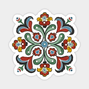 Floral Rosemaling Ornament Magnet