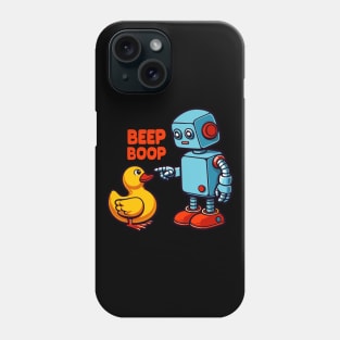 Beep Boop Robot With Duck Phone Case