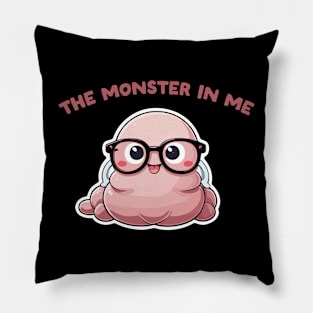 the bookworm monster in me Pillow