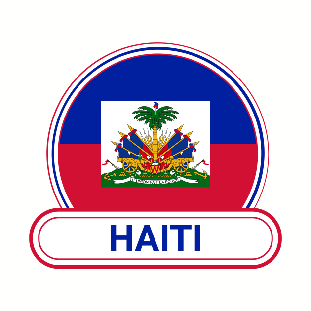 Haiti Country Badge - Haiti Flag by Yesteeyear