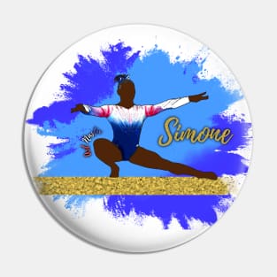 Simone Biles Silhouette Art Pin