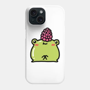 Frog with raspberry hat Phone Case