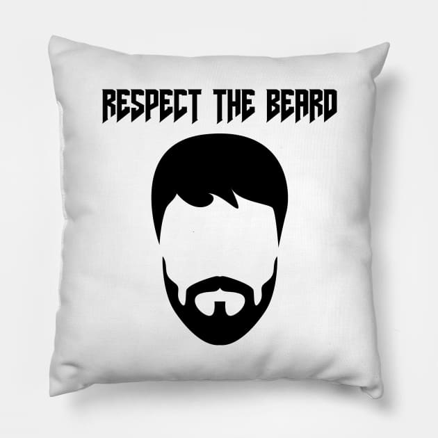 Respect The Beard Pillow by Jitesh Kundra