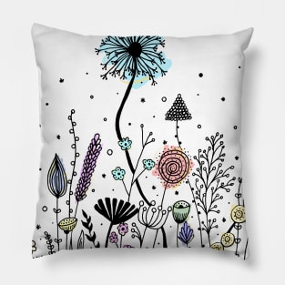 Beautiful garden full of colorful flowers Pillow