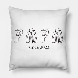 Papa since 2023 Pillow