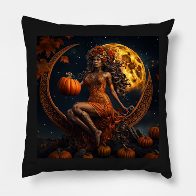 Autumn Goddess Pillow by Feychild333