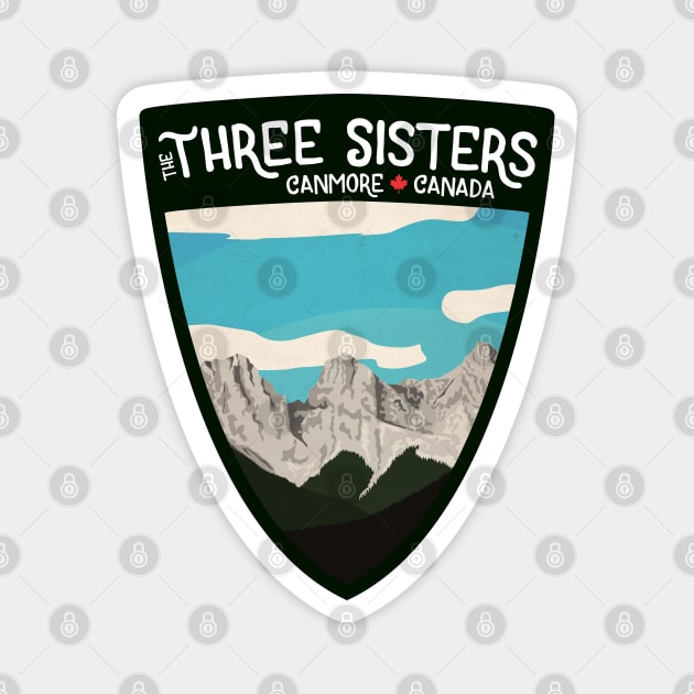 The Three Sisters - Canmore, Alberta Magnet by unclelindsey