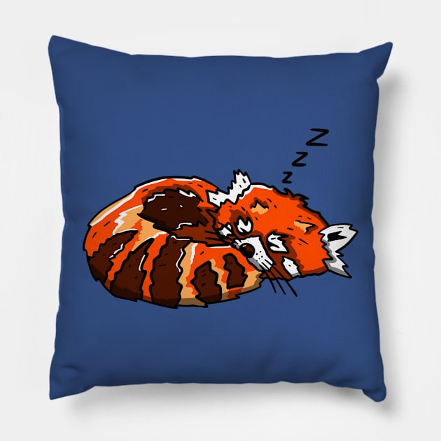 Red panda Pillow by il_valley