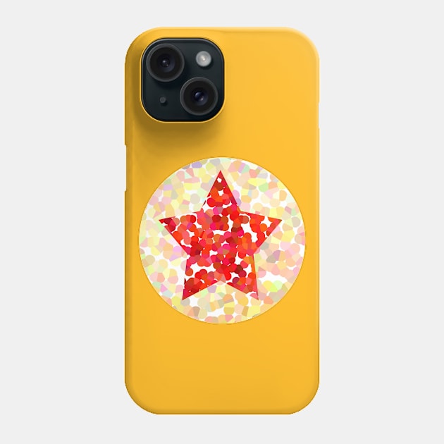 Red Dotty Star Phone Case by ellenhenryart