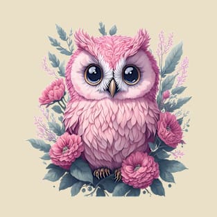 Cute Pink Owl 3 T-Shirt