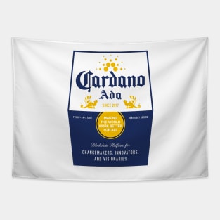 Cardano Beer Label Tapestry