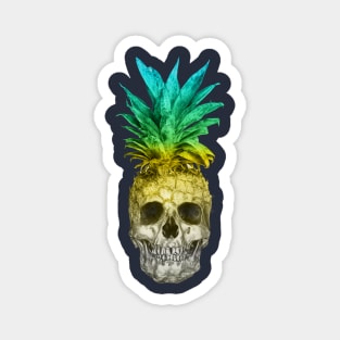 Pineapple Skull (Coloured) Magnet