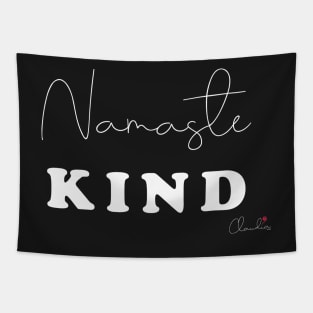 Namaste Kind Black n White Design Print Tapestry