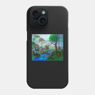 Landscape Forest Digital Art Painting Phone Case