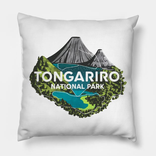Tongariro National Park Pillow by Perspektiva