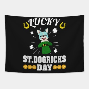 Lucky St.Dogricks Day T-Shirt Tapestry