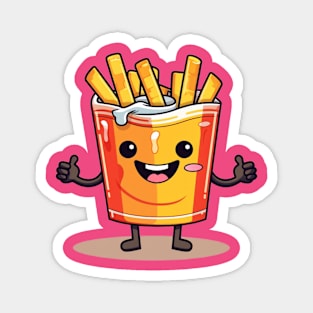 Cute French Fries T-Shirt Magnet